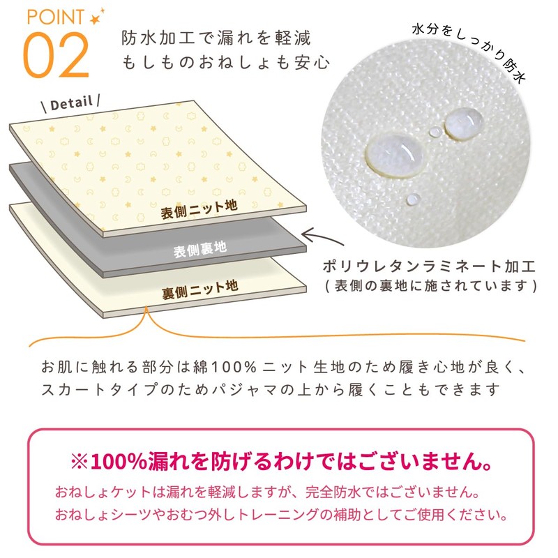 un doudou 3208SA Bedwetting Ket, 2-Piece Set, Cotton Sheeting Knitting,