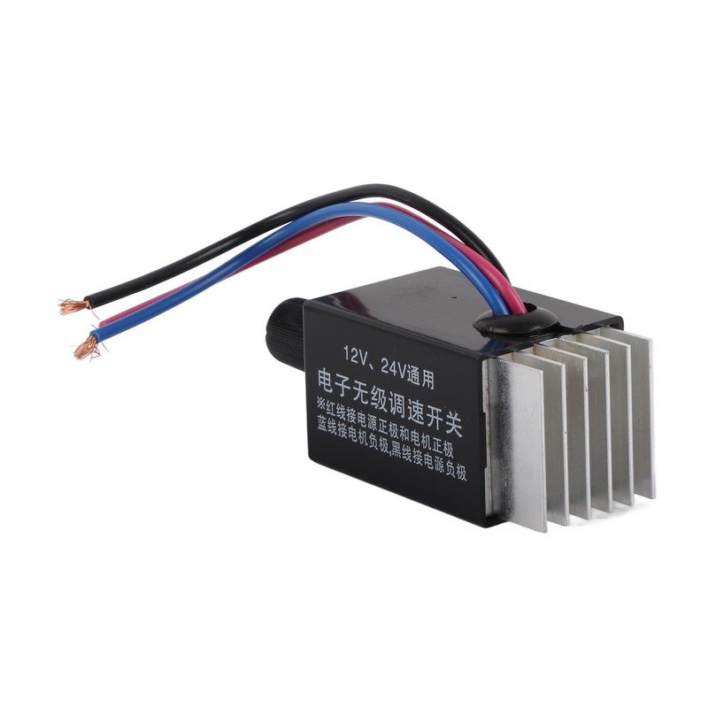 ASHATA DC Motor Speed Controller,Universal DC 12V/24V Motor Speed Controller