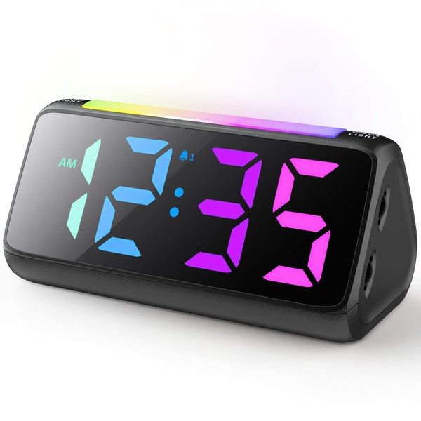 Netzu Alarm Clocks Bedside, Digital Clock for Bedroom, Kids Alarm