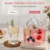 Glass Purse Cup with Straw, for Cocktail Wine Juice Tea,