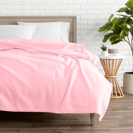 Bare Home Polar Fleece Blanket - King Blanket - Light Pink - Warm & Cozy - Premium Fleece Blanket - Blanket for Bed, Sofa, Camping, Travel and Cold Nights - Lightweight Blanket (King, Light Pink)