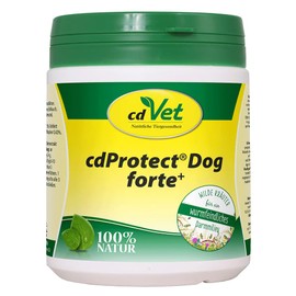 cdVet cdProtect Dog Forte+ 300 g Supplementary Feed for Dogs - Wild Herbs for a Worm-hostile Gut Environment -