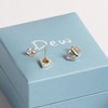Dew Women's Sterling Silver Simple Open Heart Stud Earrings