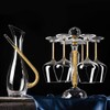 Elegant Desktop Crystal Glass Stemware Rack/Rotate 8 Wine Glass Storage
