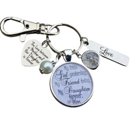 Bride gift, Bridal bouquet charm, daughter gift, bridal shower gift, wedding bouquet charm, bride to be, engagement, i do, walking down the aisle, daughter wedding