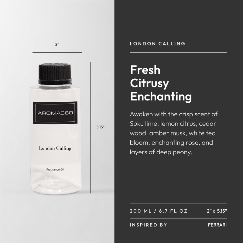 Aroma360 Fragrance Diffuser Oil - Luxury Hotel Inspired - London