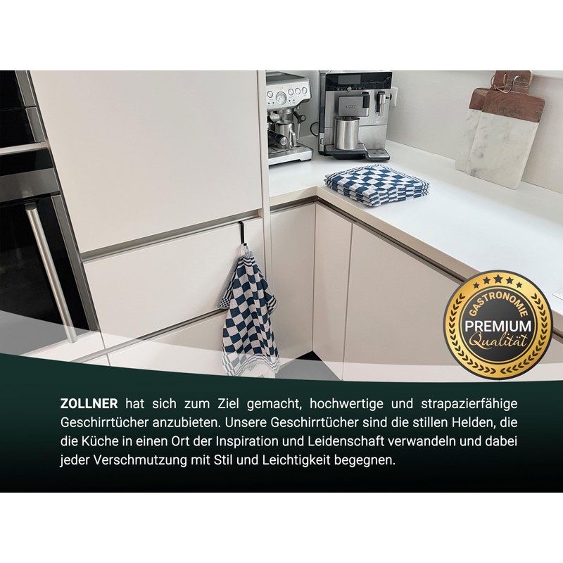 ZOLLNER Set of 4 Cotton Kitchen Towels in 50 x