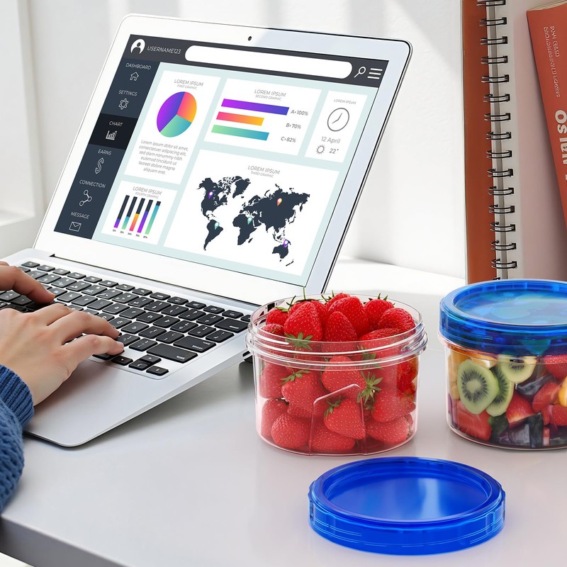 12 Pack-16 OZ Freezer Storage Containers, Small Plastic Containers with