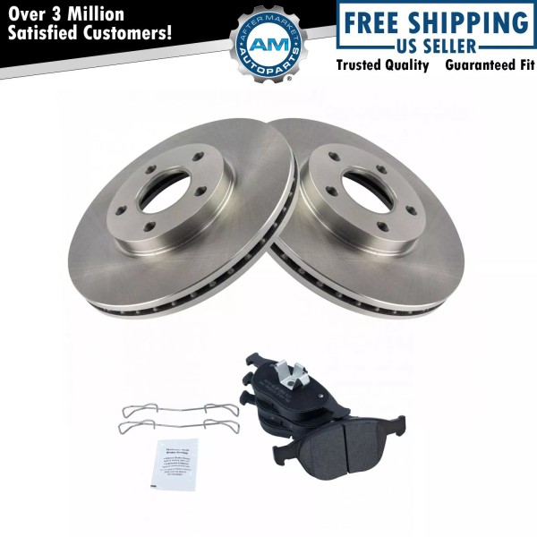 AM Autoparts Front Brake Pads & Rotor Kit Fits 2010-2013