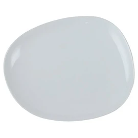 Hakusan Pottery Plate, M, White, Approx. 7.1 x 6.1 inches (18 x 15.5 cm), Petra PETRA Hasami Ware