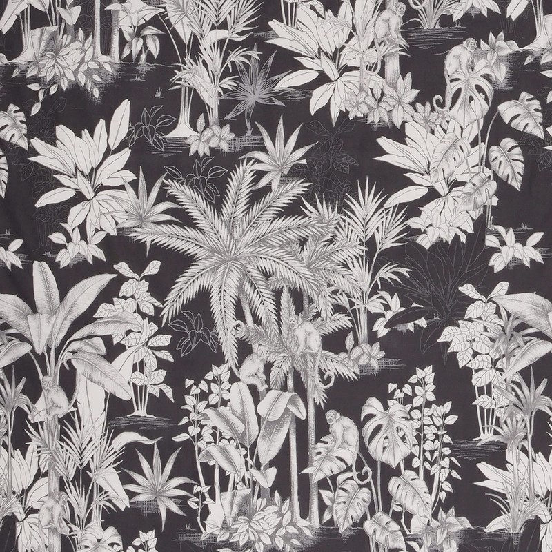 Sleepdown Tropical Monkey Black Natural Reversible Duvet Cover Quilt Bedding