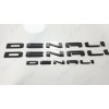 GMC 3pc Matte Black Door Rear DENALI Emblems Letters 2021-2023