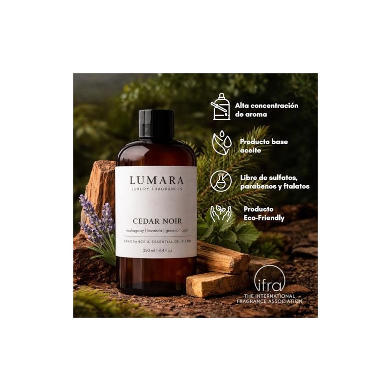 Lumara, Esencia Ambiental Aroma Mahogany Teakwood para Difusor