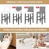 Lebaley 4 Pack Bar Stool Covers with Backs, Waterproof Stretch