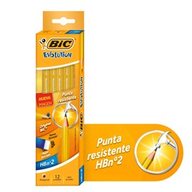 BIC Lápiz Evolution Amarillo 12 piezas.