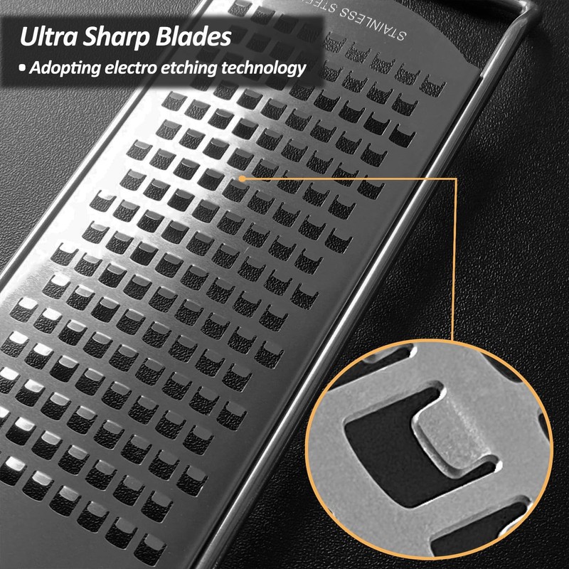 Professional Zester Grater Coarse for Cheese, Carrot, Ginger, Coconut, Nuts