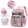Mimfutu Heavy Duty Clear Backpack School Backpack, PVC Transparent Backpacks