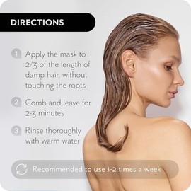 The Act Mascarilla extra nutritiva para el cabello con aceite de argán, aceite de coco, ácido hialurónico, hidratación intensa, reparación para todo tipo de cabello, ideal para cabello rizado y dañado, 6.8 onzas líquidas