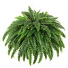 Single Silky Artificial Boston Fern Bush, 49Inch Large Artificial Ferns