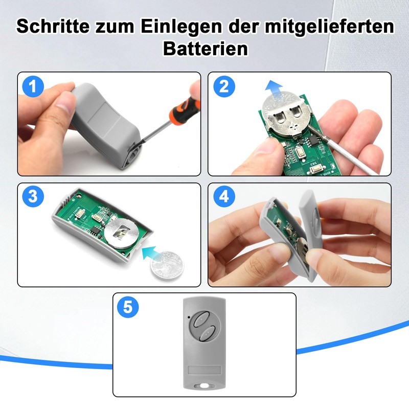 433.92 MHz Garage Door Handheld Transmitter, Replacement for ECOSTAR RSE2