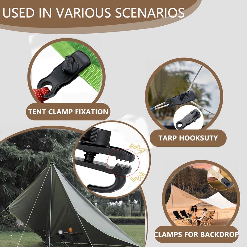 Heavy Duty Suction Cups Anchor with Hooks, Suction Cup Camping