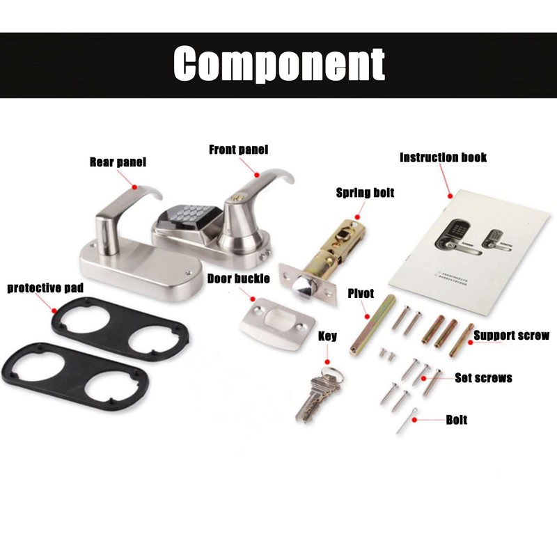 Smart Door Lock, Keyless Door Lock with Keypad, Electronic Automatic