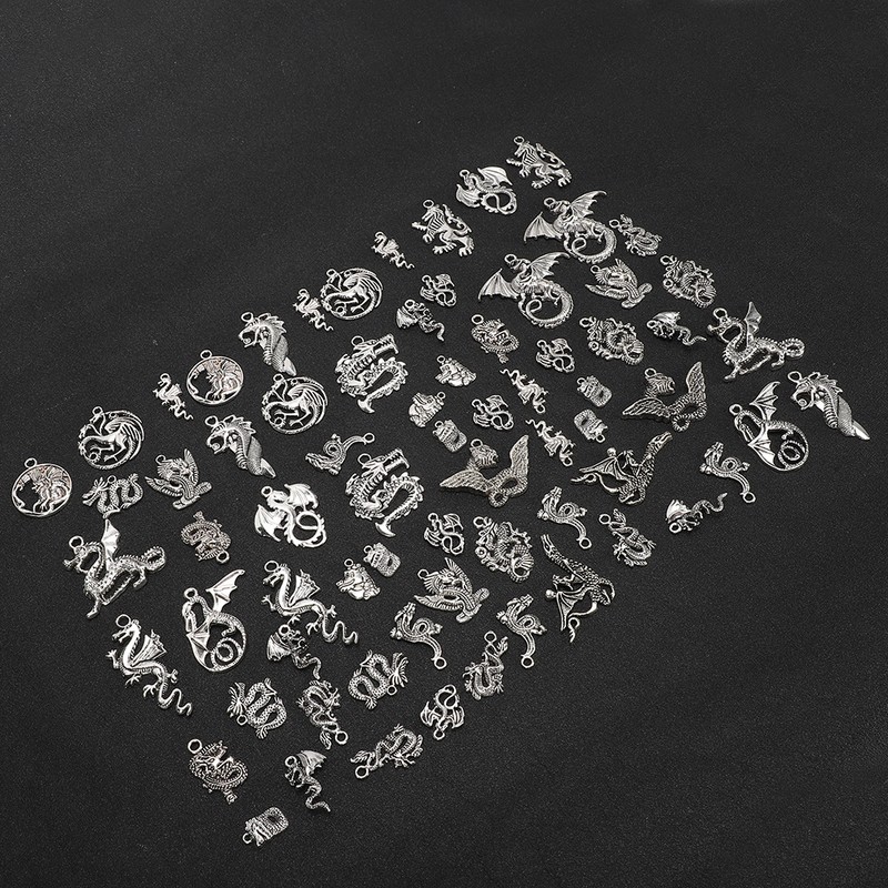 70Pcs Set Dragon Pattern Bracelet Hand Made Accessories Kit DIY
