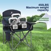 HIGH POINT SPORTS Camping Folding Chair, Heavy Duty Oversized Portable