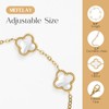 MEFELAY Unique Four Leaf Clover Bracelet for Women White Black