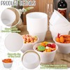 Newtay 100 Pcs 32 oz Plastic Bowls Bulk Stackable Disposable
