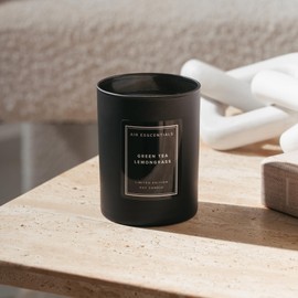 Air Esscentials Green Tea & Lemongrass Candle - Natural, Clean Scented Candle for Home | Soy Wax Blend | Revitalizing Blend of Lemongrass, Leafy Greens, Ylang Ylang | 70 Hour Burn Time | 11 oz