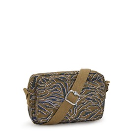 Kipling Women's Abanu Crossbody Bag, Lightweight, Adjustable Waist Pack with Multi-Compartment Zip Pockets Cross Body, Undersea Leaves, 7.75''L x 5.25''H x 3''D