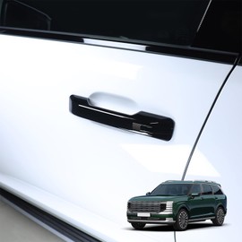 Amzcar Compatible with Hyundai Palisade 2026 Accessories Button Style Exterior Door Handles Covers (Gloss Black)