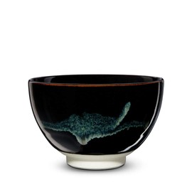 DoMatcha - Ceremonial Bowl, Traditional Ceramic Japanese Green Tea Matcha Powder Chawan, Deep Ocean