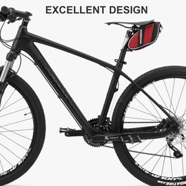 RockBros Bicycle Saddle Bag Saddle Bag Seat Bags Waterproof When Light raincoat, red