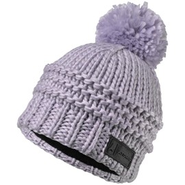 ATOMIC W ALPS POM Beanie - Lavender - Hat for Adults - Winter Hat with Fleece Headband - Comfortable & Breathable Hats - Warm Bobble Hat Made of Skin-friendly Material, Lavendar