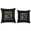 Thanksgiving Christmas Cobbler Nutritional Facts Labels Throw Pillow