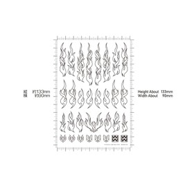 Haikyu Parts FTOL-SIL Fire Tribal Decal, Outline, Silver, 1 Piece, Plastic Model Decal