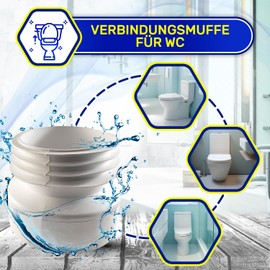 Flexible Plastic Toilet Sleeve Diameter 130 mm Height 100 mm MONTERAL