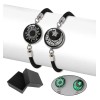 Fuezoiu 2pc Pulseras Para Parejas De Sol Y Luna Brilla