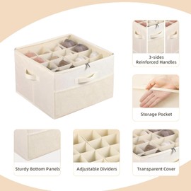 PDAENLKY 2 Pack Shoe Organizer for Closet,Fits up to 16-32 Pairs,Foldable Shoe Storage Organizer Bin with Adjustable Dividers and Clear Cover,Shoe Storage Containers for Wardrobe