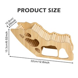 POHOVE Wooden Hamster Tunnel with Climbing Ladder,Hamster Ladder Hamste-r House Syrian Hamster Toys, Hamste-r Hideout for Syrian Dwarf Hamste-r.