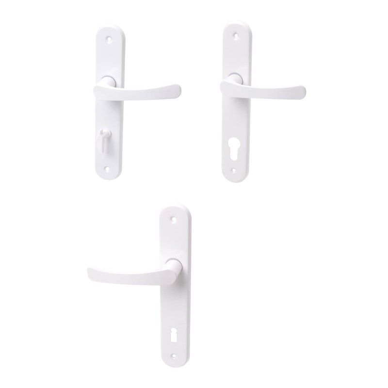 Aqbau® Door Handle Set Long Plate White Door Handle Door