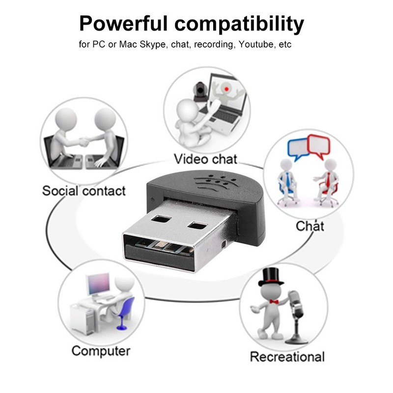 Yosoo Health Gear USB 2.0 Mikrofon, Tragbares USB Studio Sprachmikrofon