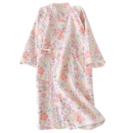 Fancy Pumpkin Elegant Japanese Women's Robe Dressing Gown Kimono Pyjamas Nightdress [Size L, 05], colour01