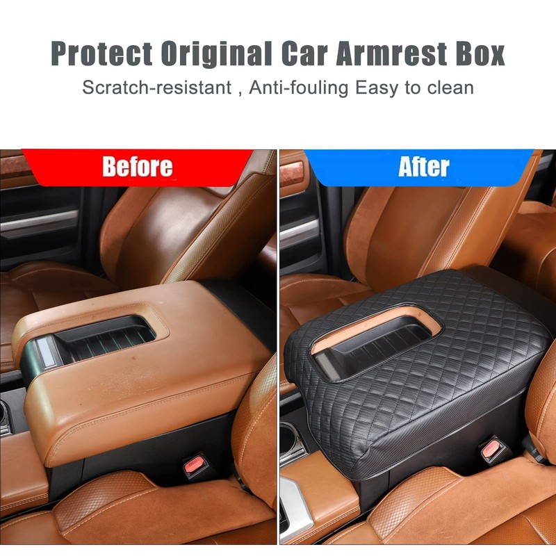 LLKUANG Car Center Console Armrest Cover Pad Fit for Toyota