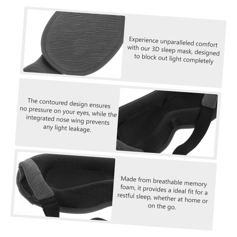 SAFIGLE Contoured Sleep Mask for Men Women Adjustable Blindfold with