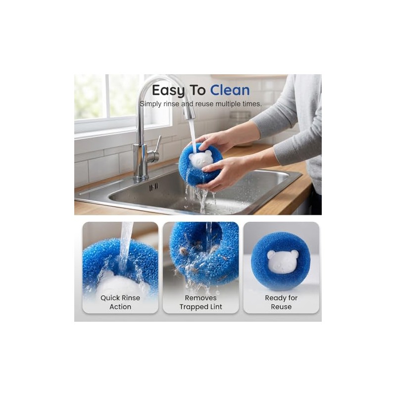 Panda Plush Lint Catcher - Reusable Pet Hair Remover for