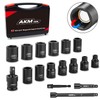 AKM TOOL 17PCS 3/8 Inch Drive Magnetic Impact Socket Set,