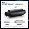 Relaxweex 2 Pcs 2.5" Inlet Exhaust Resonator, 2.5" Inlet 2.5"